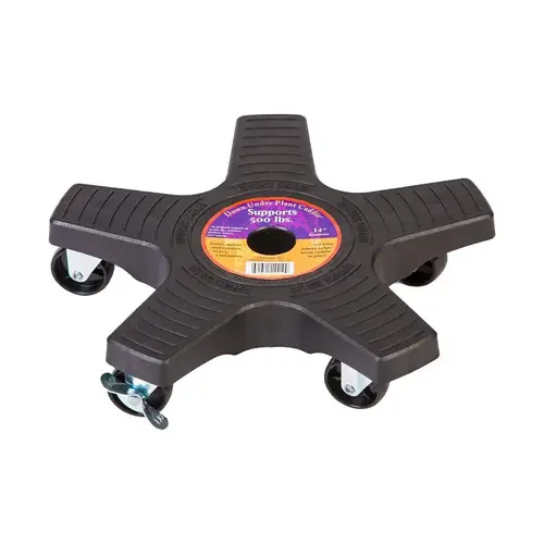 Wheeled Plant Stand 3.5" H Black Plastic Black Wheeled Plant Stand 3.5" H Black Plastic Black