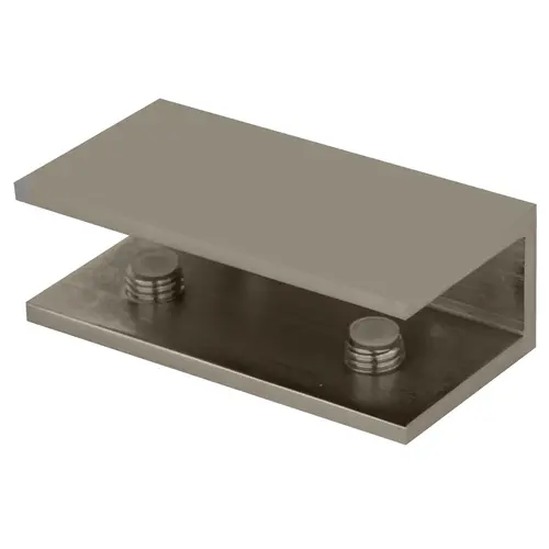 Satin Chrome No-Drill Clamp for 1/2" Glass