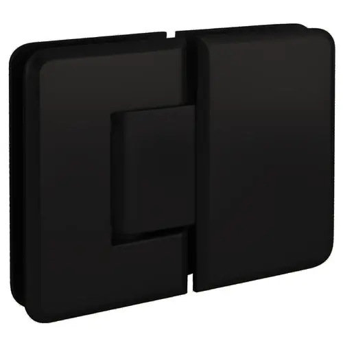 Matte Black Pinnacle 180 Series 180 Degree Glass-to-Glass Standard Hinge
