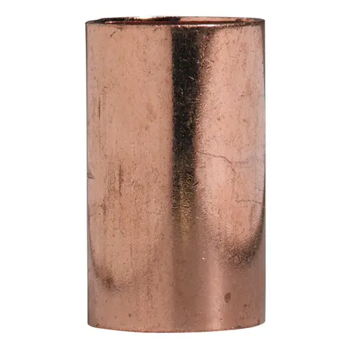 Coupling with Stop 1/2" Sweat X 1/2" D Sweat Copper - pack of 25 Coupling with Stop 1/2" Sweat X 1/2" D Sweat Copper - pack of 25