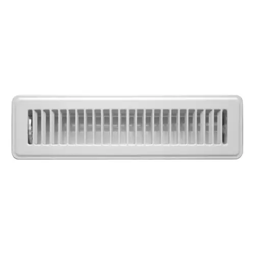 Floor Register 2" H X 12" W 2-Way Powder Coat White Steel Powder Coat Floor Register 2" H X 12" W 2-Way Powder Coat White Steel Powder Coat