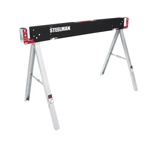 Folding Sawhorse 30" H X 47" W X 22" D 1100 lb. cap. Powder Coated
