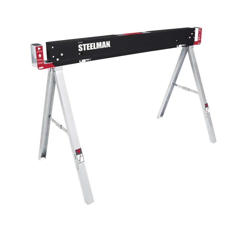 STEELMAN 67103 Folding Sawhorse 30" H X 47" W X 22" D 1100 lb. cap. Powder Coated