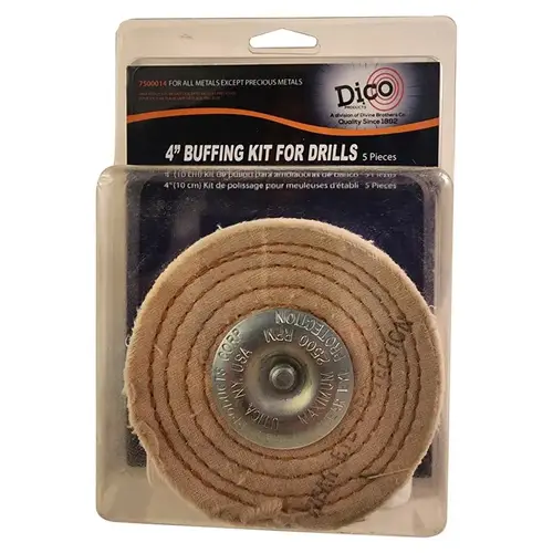 4 In. Buffing Kit with (2) Buffing Wheels & (3) Compounds