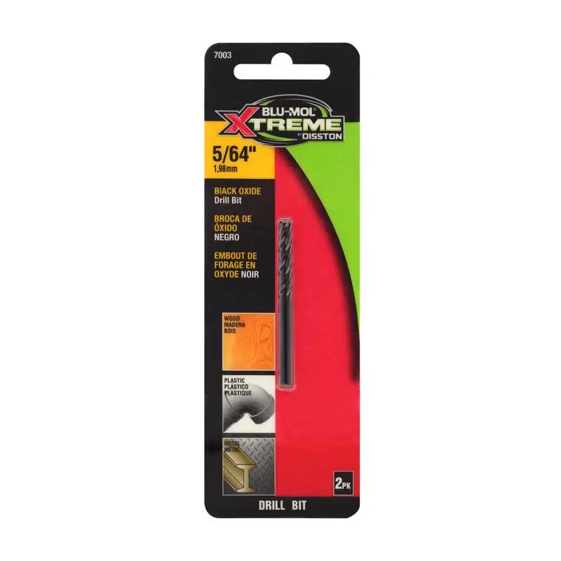 Blu-Mol Xtreme Drill Bit 5/64 High Speed Steel Black Oxide E0217003 Blu-Mol Xtreme Drill Bit 5/64 High Speed Steel Black Oxide E0217003