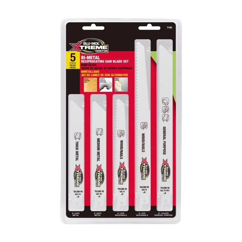 Blu-Mol Xtreme Reciprocating Saw Blade Set Bi-Metal White E0217106 Blu-Mol Xtreme Reciprocating Saw Blade Set Bi-Metal White E0217106
