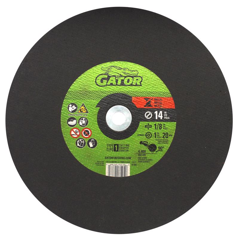 GATOR 9766 Metal Cut-Off Blade 14" D X 1" Aluminum Oxide