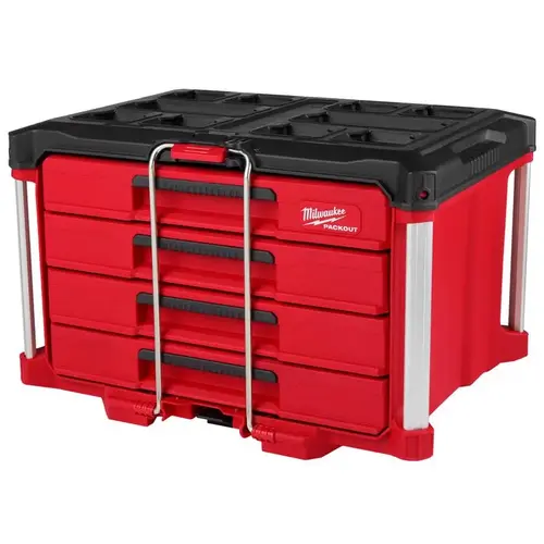 Tool Box Packout 16.3" 4 Drawer Black/Red Black/Red Tool Box Packout 16.3" 4 Drawer Black/Red Black/Red