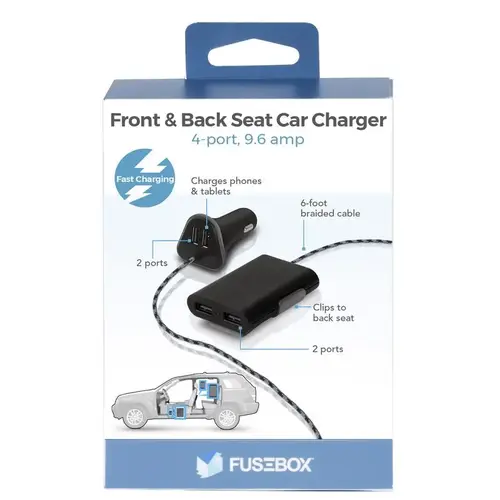 USB Car Charger Black