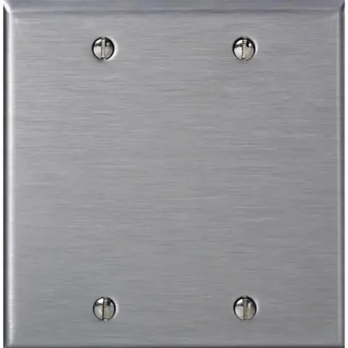 Wall Plate C-Series Stainless Steel 2 gang Metal Blank Stainless Steel Wall Plate C-Series Stainless Steel 2 gang Metal Blank Stainless Steel