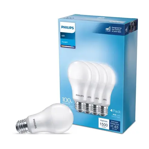 LED Bulb A19 E26 (Medium) Daylight 100 Watt Equivalence Daylight