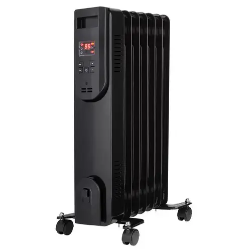 Heater 160 sq ft Electric Digital Oil Filled 5120 BTU Black Heater 160 sq ft Electric Digital Oil Filled 5120 BTU Black