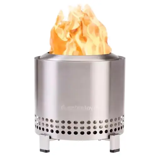 Fire Pit with Stand Mesa Stainless Steel Round Wood Pellets