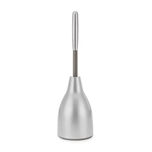 Stainless Steel Bell Design Toilet Plunger Caddy with Flange Bulb Silver
