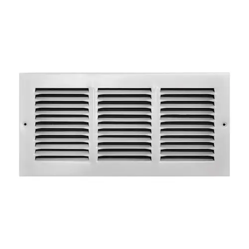 Return Air Grille 6" H X 14" W 1-Way Powder Coat White Steel Powder Coat