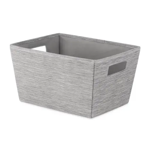 Shelf Tote Gray 7.5" H X 13" W X 10" D Stackable Gray Shelf Tote Gray 7.5" H X 13" W X 10" D Stackable Gray