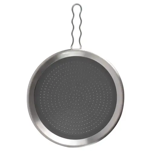 Splatter Screen Black/Silver Silicone/Stainless Steel Black/Silver - pack of 6 Splatter Screen Black/Silver Silicone/Stainless Steel Black/Silver - pack of 6