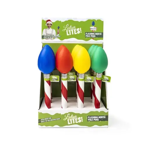 Pen Flashing North Pole Assorted