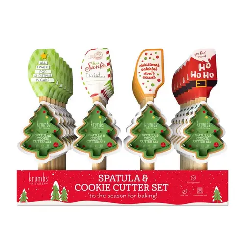Christmas Cookie Cutter Set Spatula Multicolored Multicolored - pack of 24