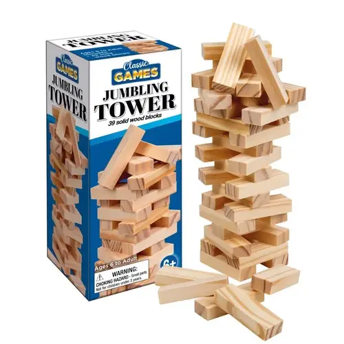 Jumbling Tower Classic Games Wood Natural 39 pc Natural Jumbling Tower Classic Games Wood Natural 39 pc Natural