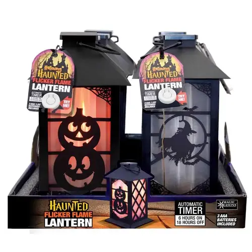 Halloween Decor 8" Haunted Flicker Flame Lantern - pack of 6 Halloween Decor 8" Haunted Flicker Flame Lantern - pack of 6