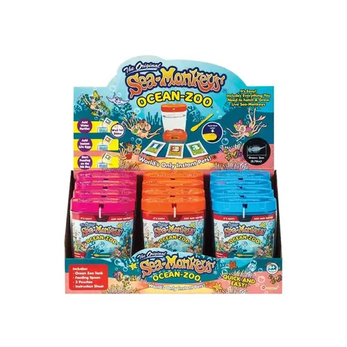 Ocean Zoo Classic Toy Sea Monkey Plastic Assorted Assorted - pack of 12 Ocean Zoo Classic Toy Sea Monkey Plastic Assorted Assorted - pack of 12