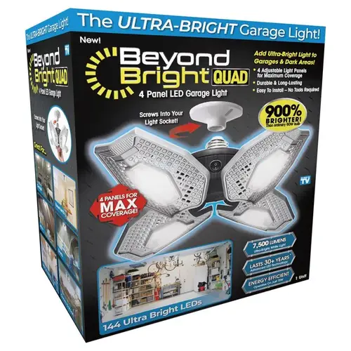 LED Garage Light As Seen on TV Plastic White LED Garage Light As Seen on TV Plastic White