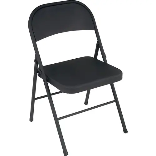 Folding Chair Black Steel Black