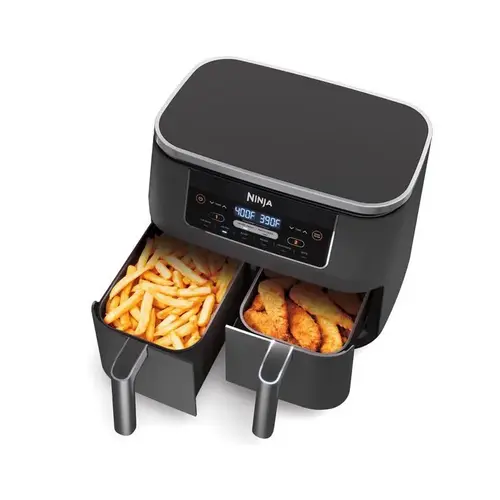 Air Fryer Foodi Dual Basket Black 8 qt Programmable Digital Black