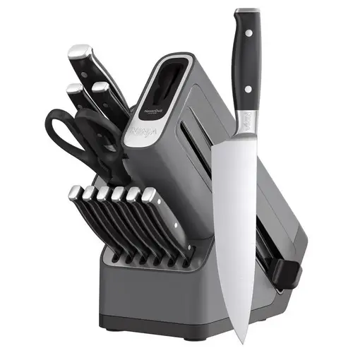 Block Knife Set NeverDull Steel 12 pc Black/Silver Block Knife Set NeverDull Steel 12 pc Black/Silver