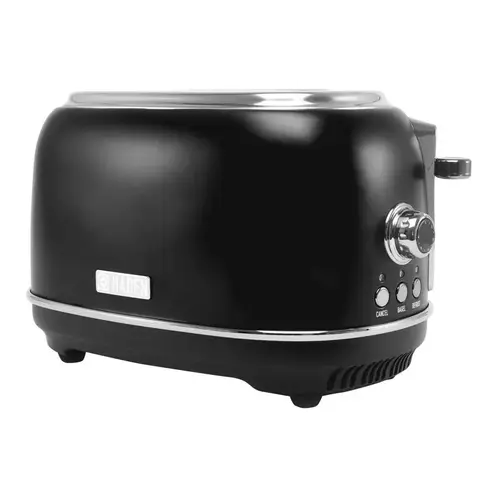 Toaster Heritage Stainless Steel Black 2 slot 8" H X 12" W X 8" D Semi-Gloss Toaster Heritage Stainless Steel Black 2 slot 8" H X 12" W X 8" D Semi-Gloss