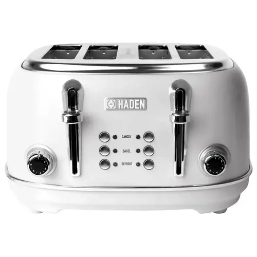 Toaster Heritage Stainless Steel White 4 slot 8" H X 13" W X 12" D Semi-Gloss Toaster Heritage Stainless Steel White 4 slot 8" H X 13" W X 12" D Semi-Gloss