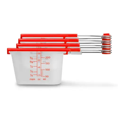 Measuring Cup Polypropylene Clear/Red Clear/Red