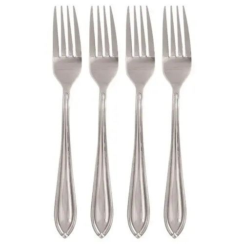 Dinner Fork Set Ginger Silver Stainless Steel Casual Silver Dinner Fork Set Ginger Silver Stainless Steel Casual Silver