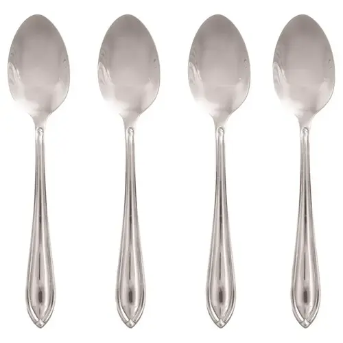 Dinner Spoon Set Ginger Silver Stainless Steel Casual Silver
