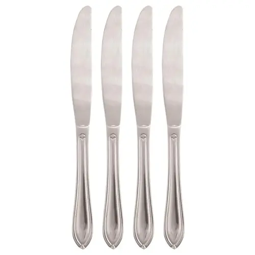 Dinner Knife Set Ginger Silver Stainless Steel Casual Silver Dinner Knife Set Ginger Silver Stainless Steel Casual Silver