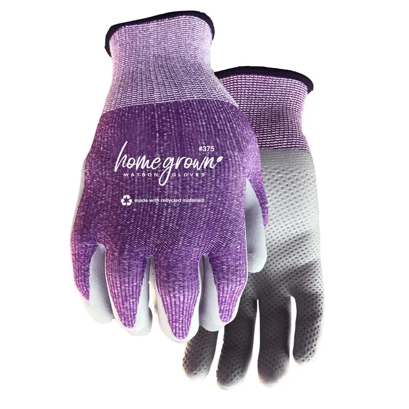 Watson Gloves Dipped Gloves Home Grown S Polyester Karma Purple Purple 375-S