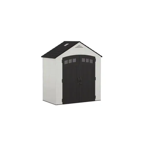 Storage Shed 7 ft. x 4 ft. Resin Standard Modern with Floor Kit Black/Ice Cube Storage Shed 7 ft. x 4 ft. Resin Standard Modern with Floor Kit Black/Ice Cube