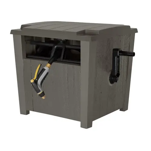 Hideaway Hose Reel Slide Trak 175 ft. Brown Retractable Free Standing Brown Hideaway Hose Reel Slide Trak 175 ft. Brown Retractable Free Standing Brown