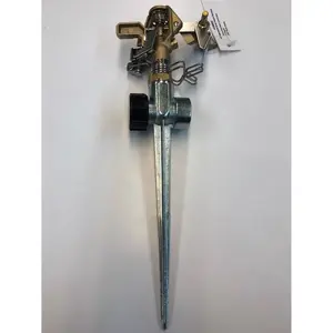 Quality Valve and Sprinkler 423039 Impulse Sprinkler Irrigator Pro Brass Non-Tipping Base 6361 sq ft Yellow