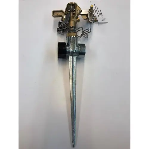 Impulse Sprinkler Irrigator Pro Brass Non-Tipping Base 6361 sq ft Yellow