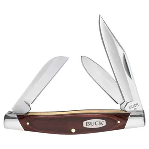 Buck Knives 5718 Pocket Knife Brown 420J2 Stainless Steel 3.88" Stockman