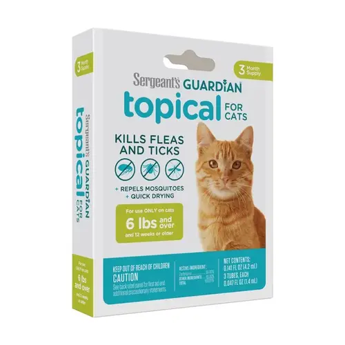 Flea and Tick Killer Guardian Liquid Cat 0.14 oz Flea and Tick Killer Guardian Liquid Cat 0.14 oz