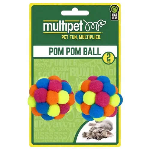 Cat Toy Assorted Pom Pom Ball Assorted Cat Toy Assorted Pom Pom Ball Assorted