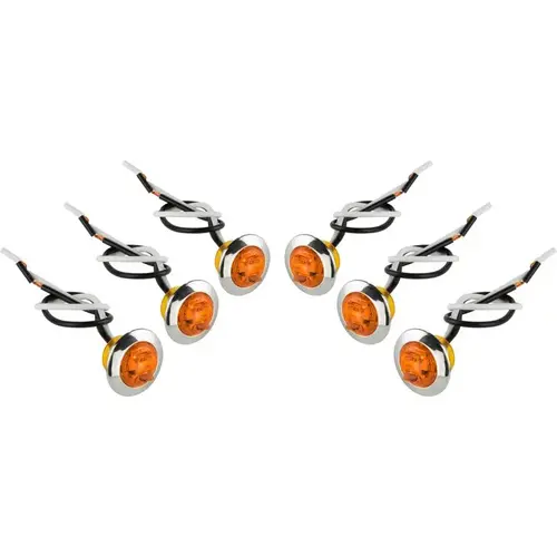 LED Light Amber Round Clearance/Side Marker Amber