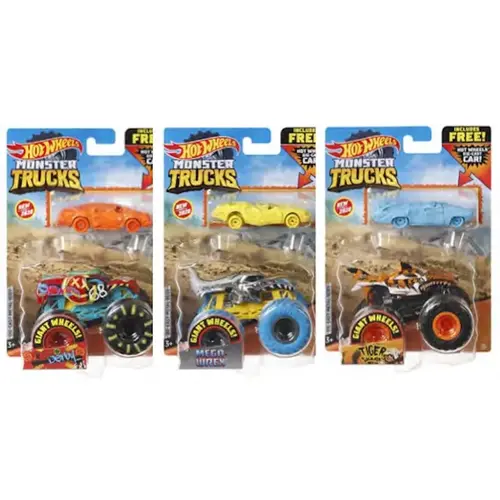 Monster Trucks Die Cast Assorted Assorted - pack of 8