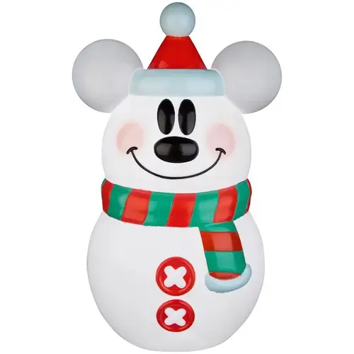 Blow Mold Incandescent Clear Mickey Mouse Snowman 24" Blow Mold Incandescent Clear Mickey Mouse Snowman 24"