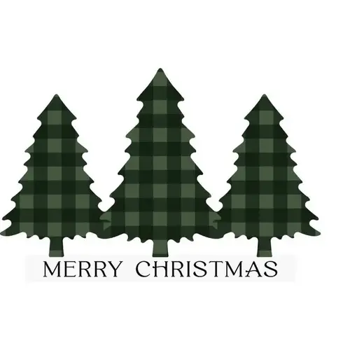 Table Decor Green Three Tree 7" Green Table Decor Green Three Tree 7" Green