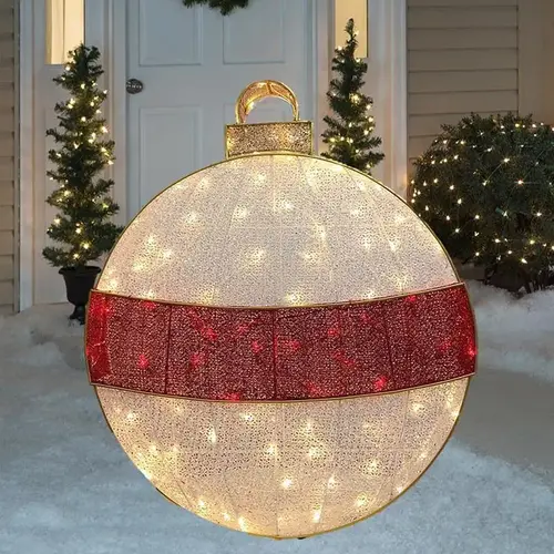 Yard Decor LED Red/White Ornament 3 ft. Yard Decor LED Red/White Ornament 3 ft.