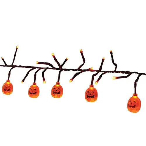 Lights Orange 120 ct 9 ft. LED Prelit Pumpkins